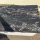 Buffet bahut de cuisine en formica marbre noir - vintage