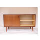 Enfilade scandinave portes coulissantes teck miel