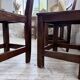 Set of 4 Savoyard pine folk art chairs from the 1950s.