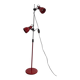 1970s-80s floor lamp in chrome metal and red