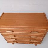 Rattan chest of drawers 60s-70s