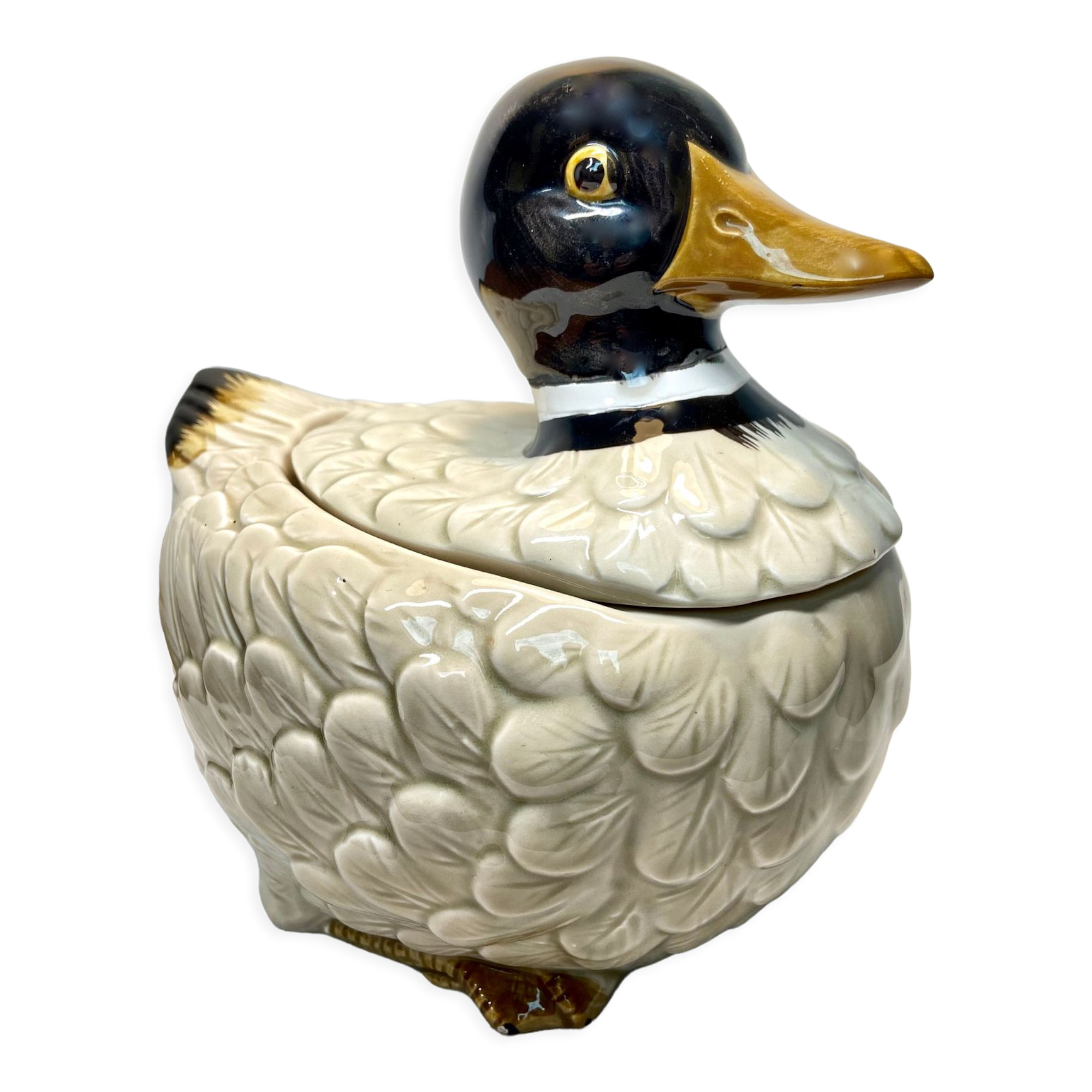 Boite en barbotine forme canard Japon