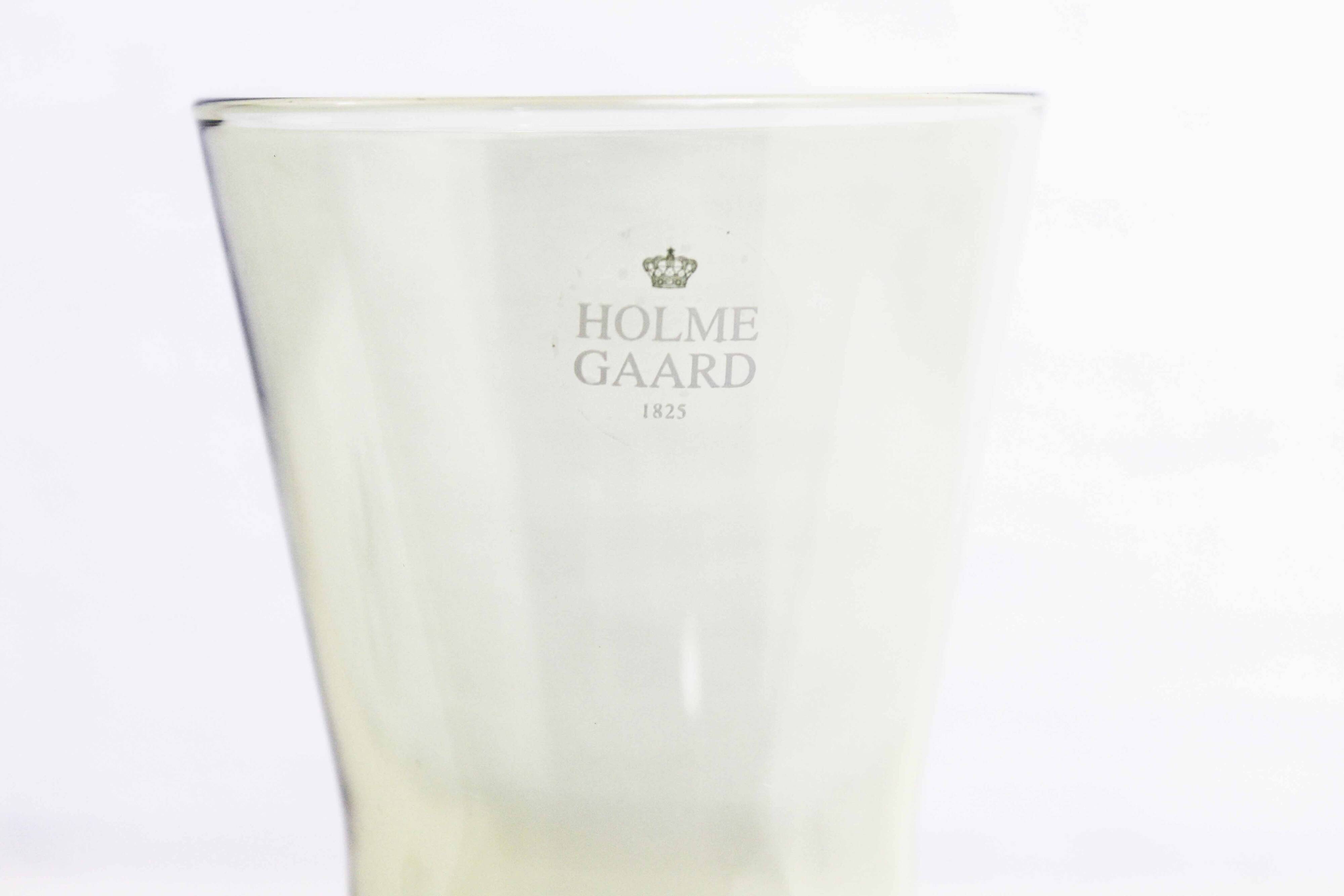 Scandinavian yellow glass vase Holmegaard