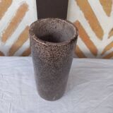 Glazed earthenware scroll vase