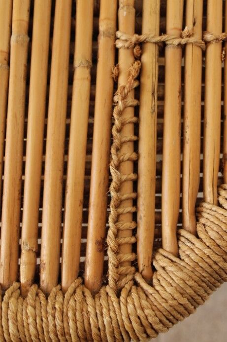 Bamboo and jute coffee table