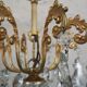 Chandelier 12 lamps with grapevines in crystal, bronze and regulated