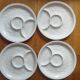 New! 1960/80 Salins / 4 Large Artichoke Plates / white