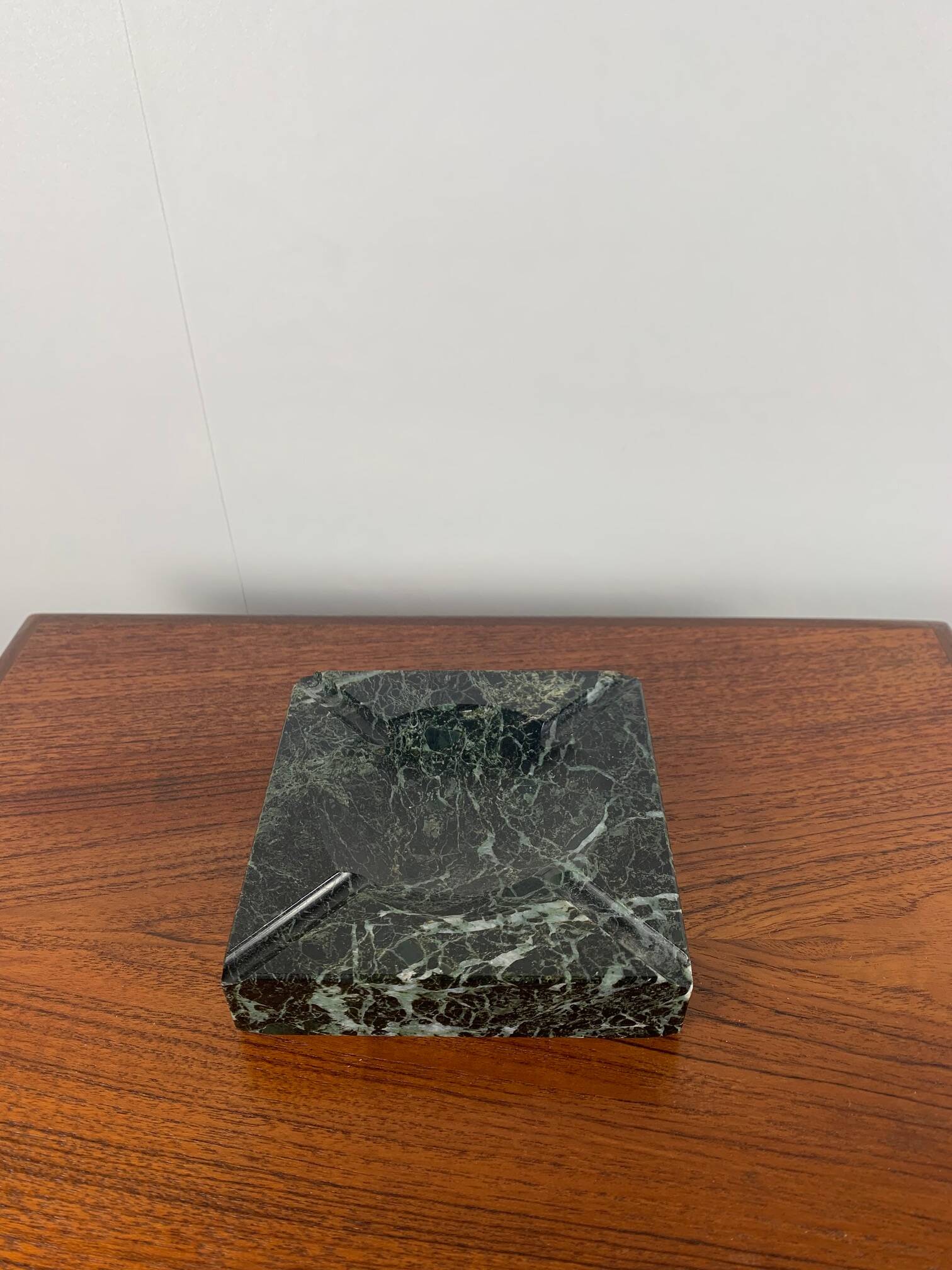 Vintage black marble ashtray, 1970