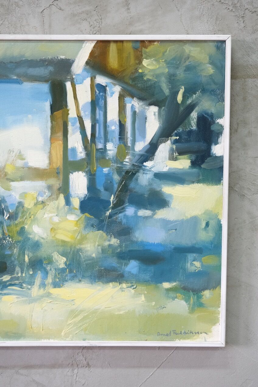 Bengt Fredriksson (1932-2000), Swedish Modern Landscape, Oil on Canvas, 1980s, Framed