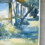 Bengt Fredriksson (1932-2000), Swedish Modern Landscape, Oil on Canvas, 1980s, Framed