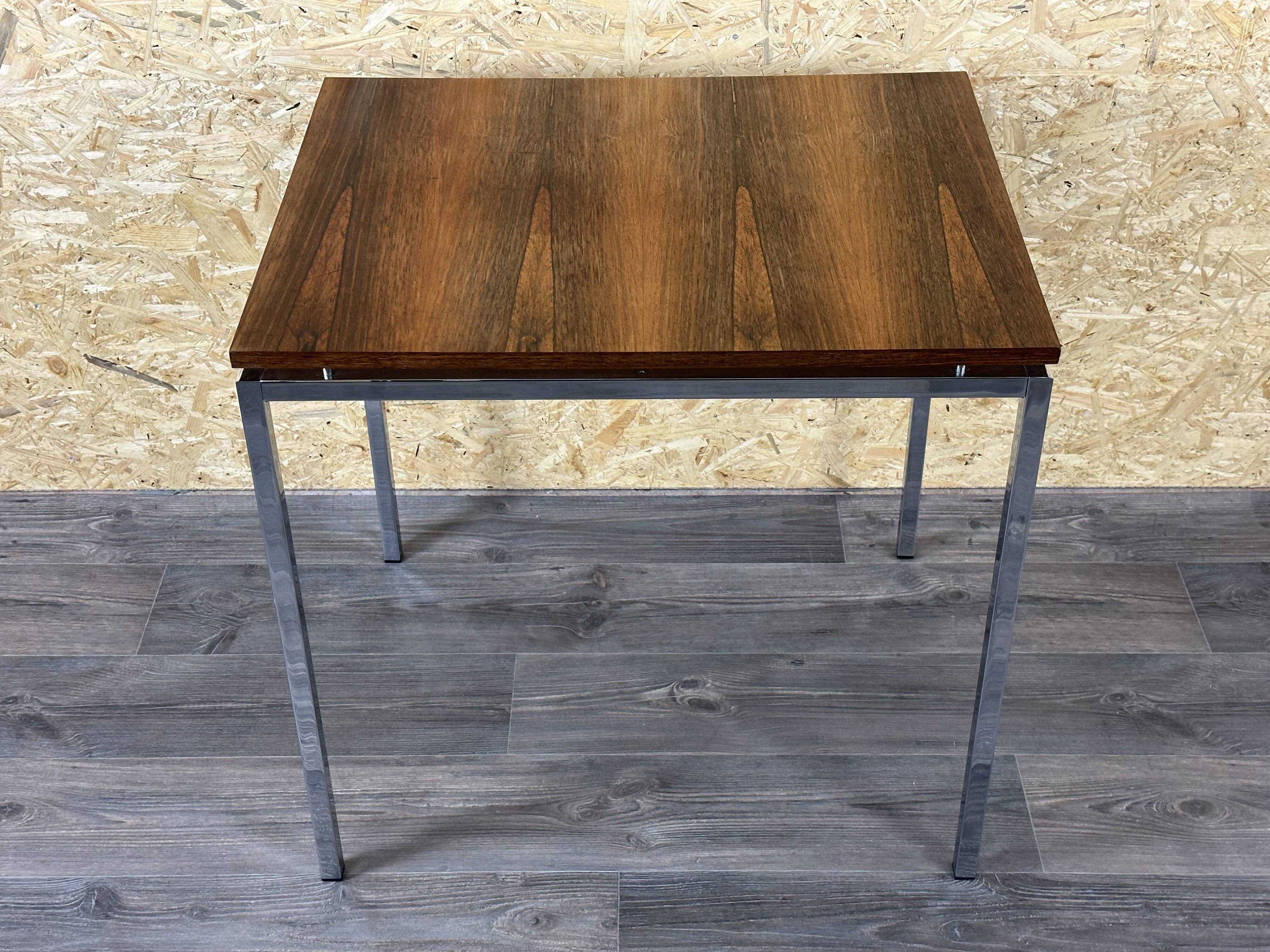 60s 70s teak office table desk chrome frame Danish design