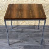 60s 70s teak office table desk chrome frame Danish design