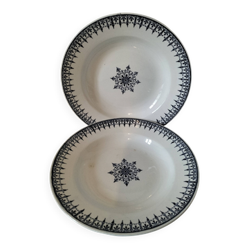 Set of two ironstone deep plates Saint-Amand Primax