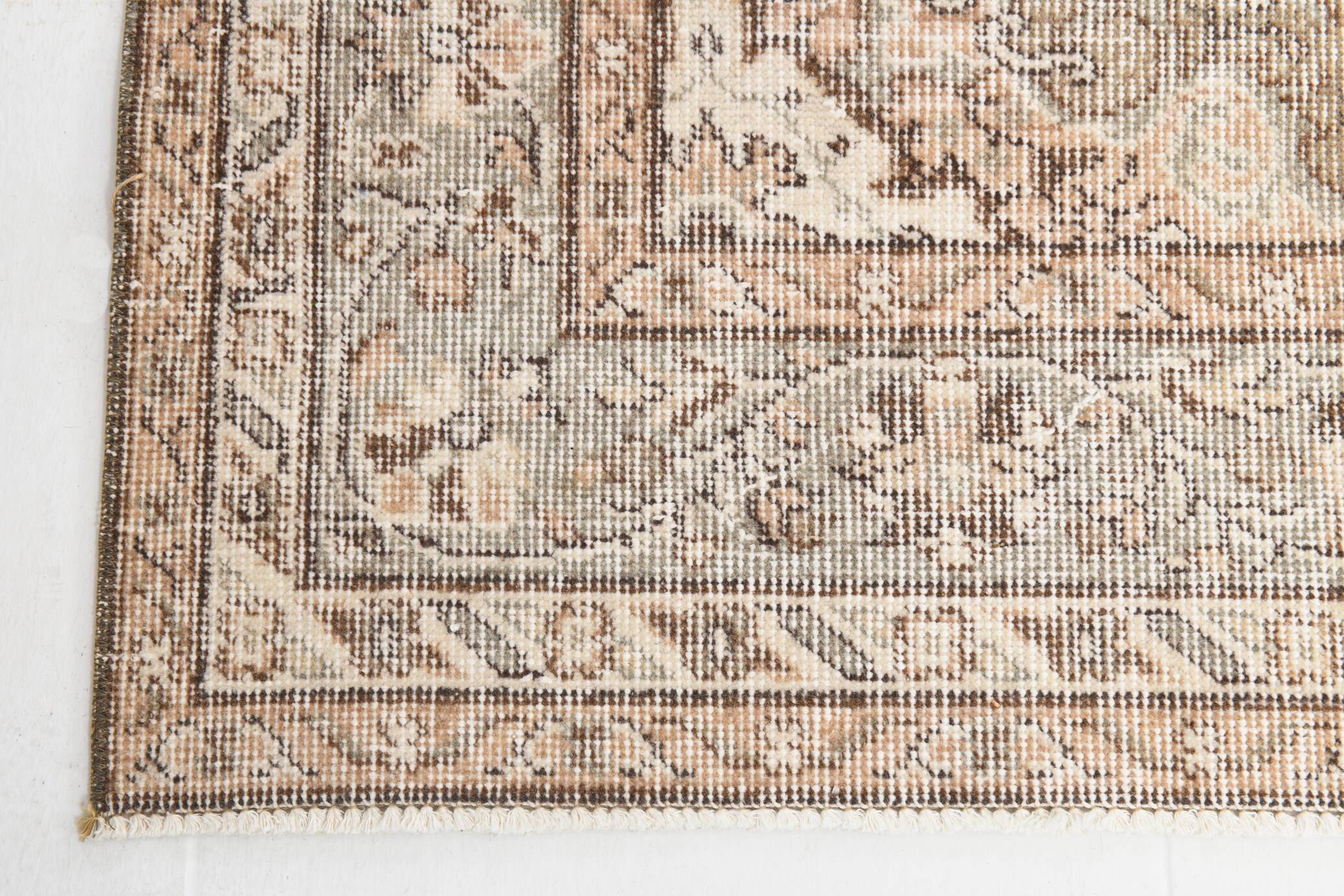 5x9 Classic Brown & Beige Vintage Rug, 163x267Cm