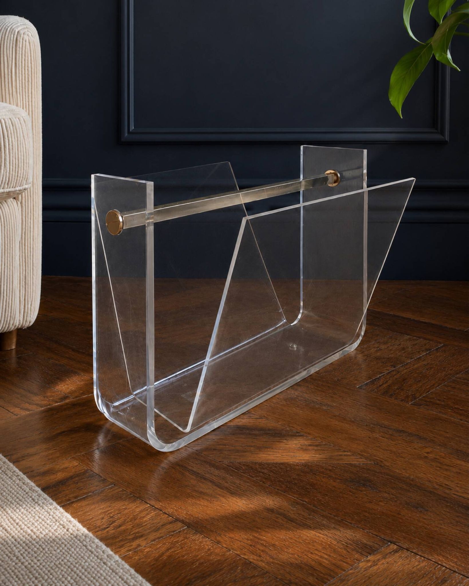 Porte revue vintage en plexiglass par David lange