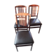Series of three chairs folding vintage