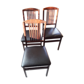 Series of three chairs folding vintage