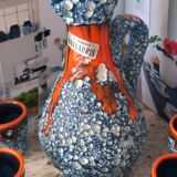 Vallauris sea foam ceramic liquor service