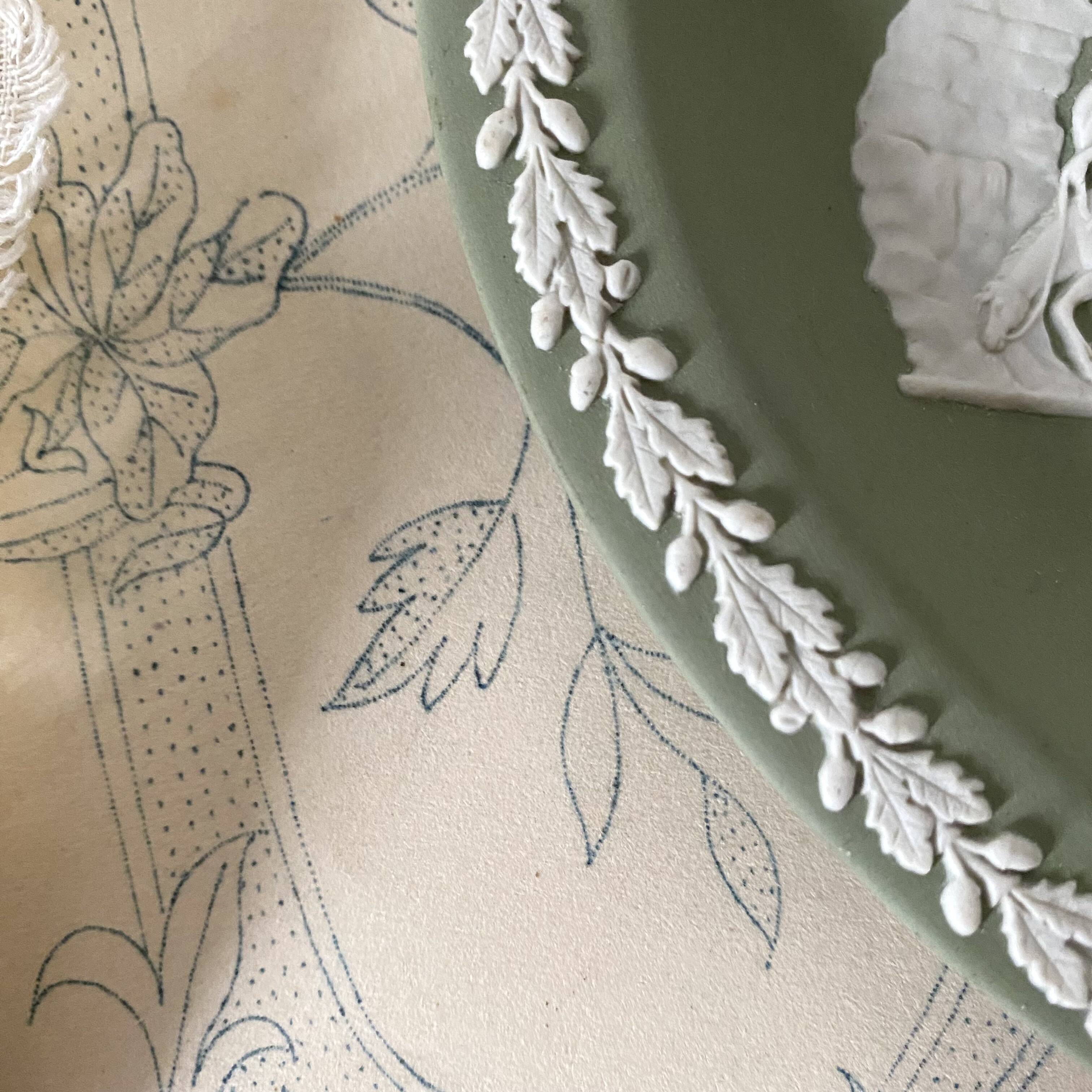 Heart-shaped pocket tray Wegwood in green jasper