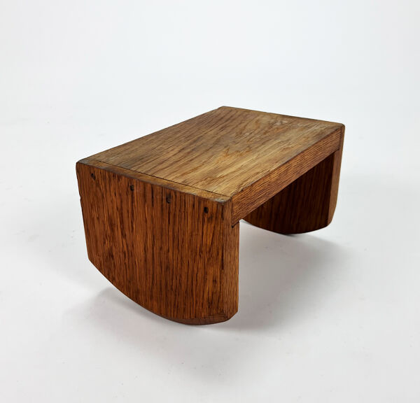 Tabouret à bascule ancien en bois, années 1920