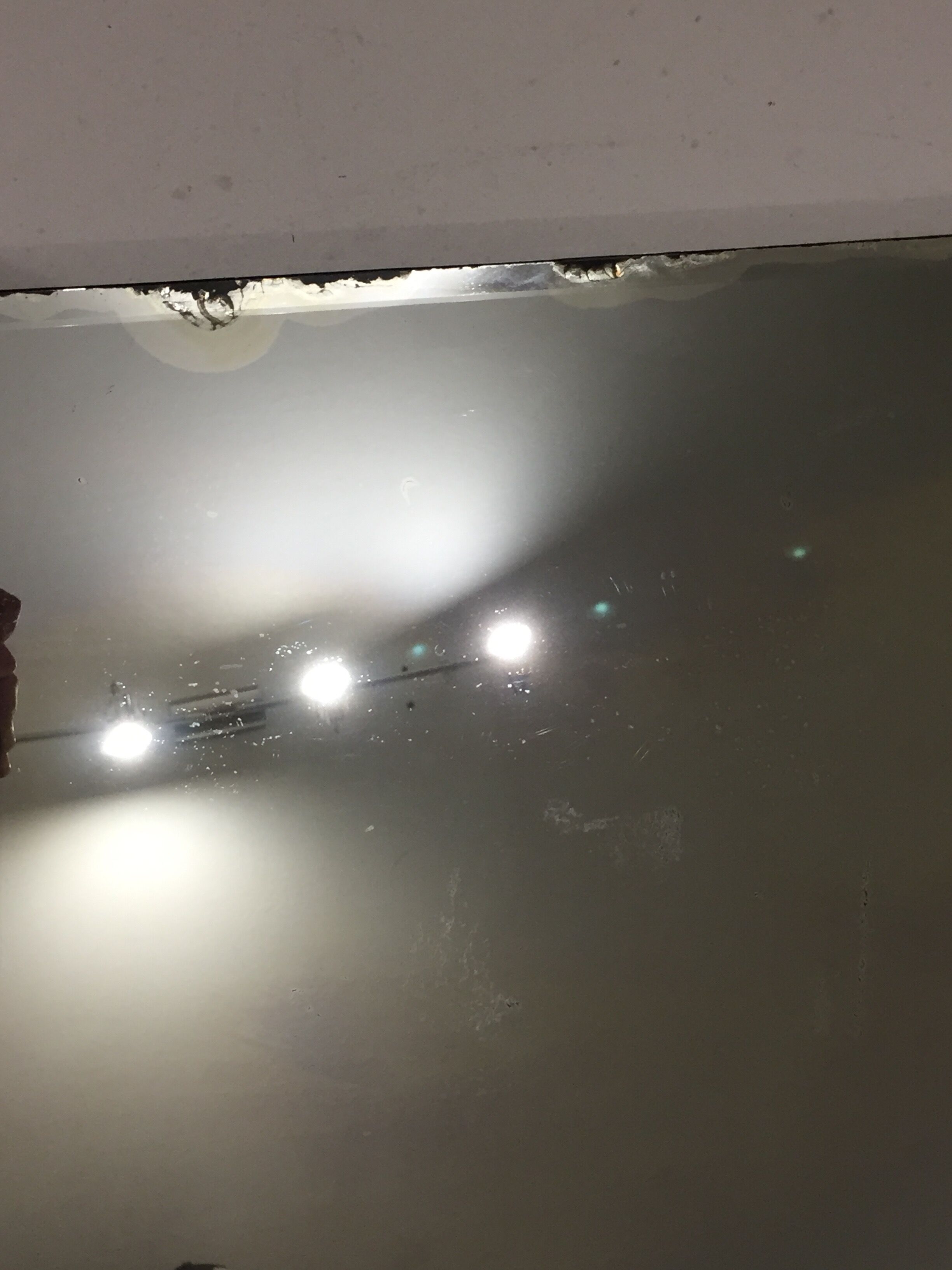 Art Deco bevelled mirror 66x38cm