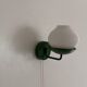Mid-century green metal and opal glass wall sconce by N Leuchten, 1960s, Germany