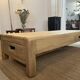 Table basse en chêne blond