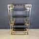Vintage Italian brass and chrome wall unit, 1970s