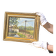 Vintage Farmhouse Landscape Oil Painting