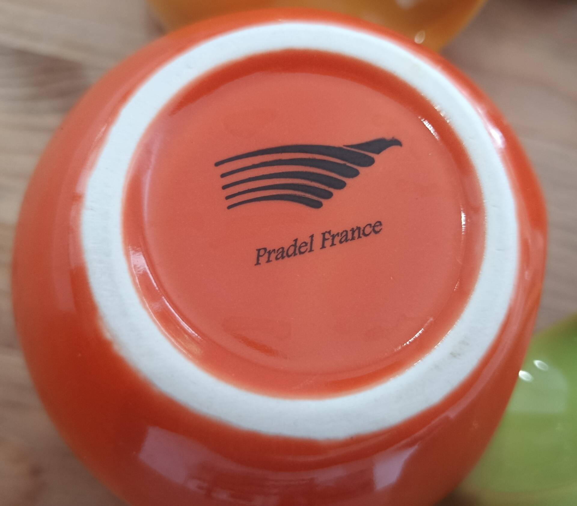 Set of 6 large mugs Pradel France – retro pop / Space Age design – mu