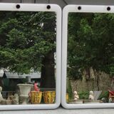 Pair of lodge mirrors, italian design 1970s