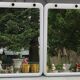 Pair of lodge mirrors, italian design 1970s