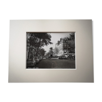 Photograph 18x24cm - Old black and white silver print - Boulevard St-Denis - 1950s-60s