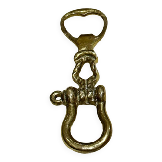 Solid brass bottle opener