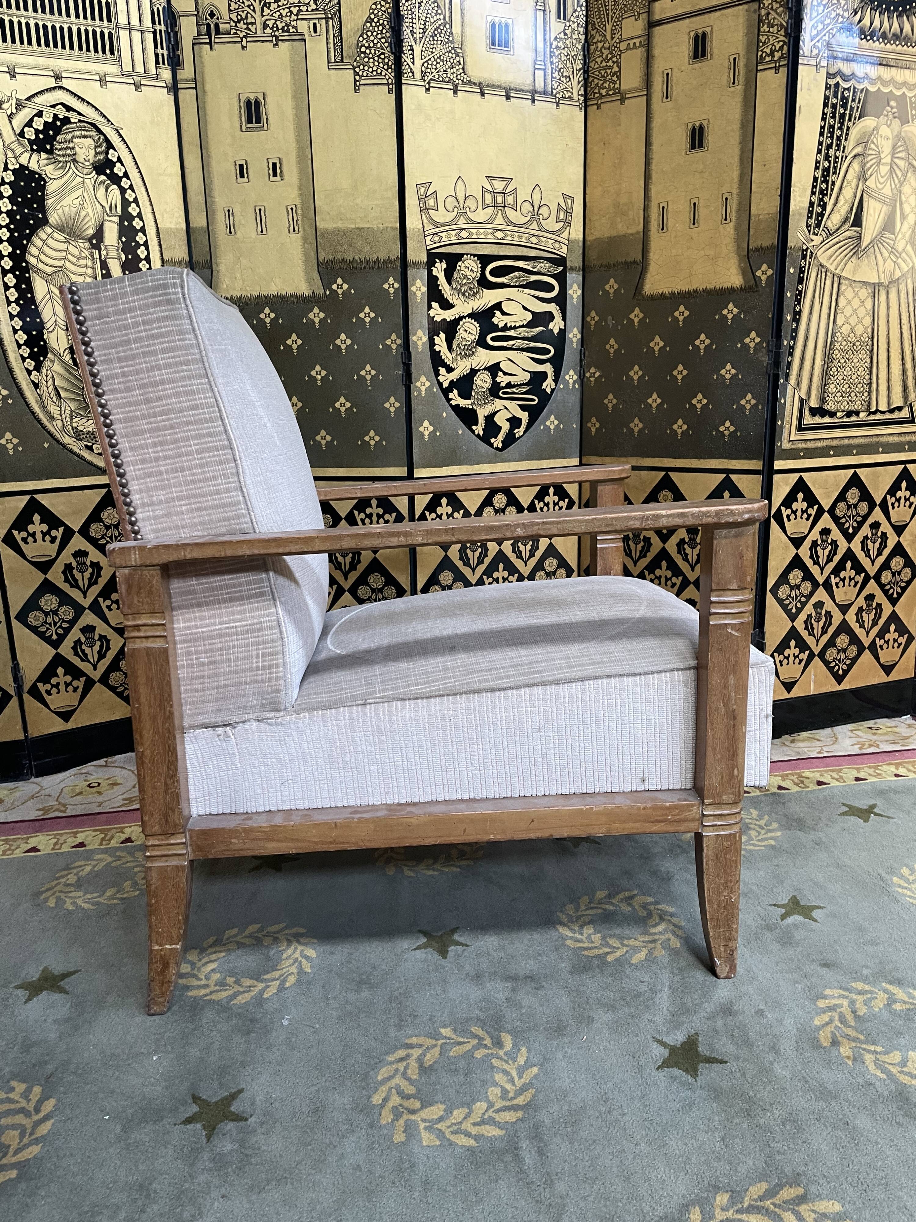 Velvet rest chair 1950