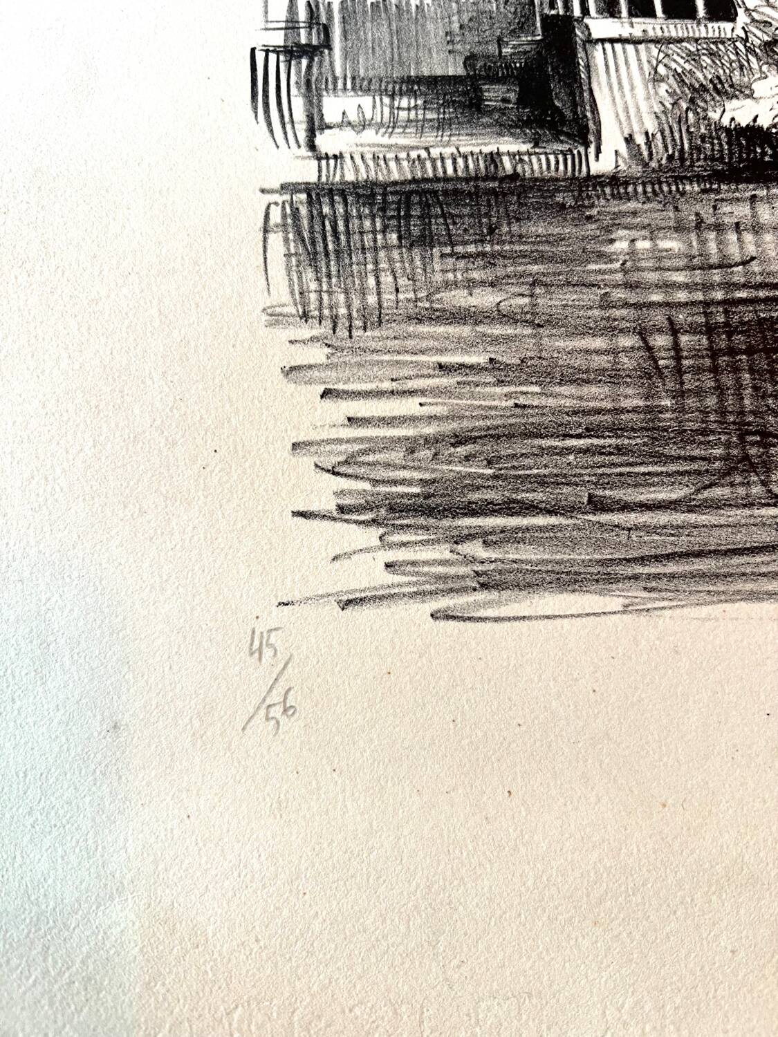 Lithograph The Cour de Rohan