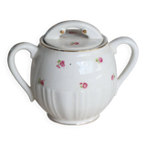 Vintage earthenware sugar bowl Moulin des Loups “Normandy”