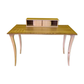 Design Desk Veneered With Zebra Wood, Circa 1980s/90s