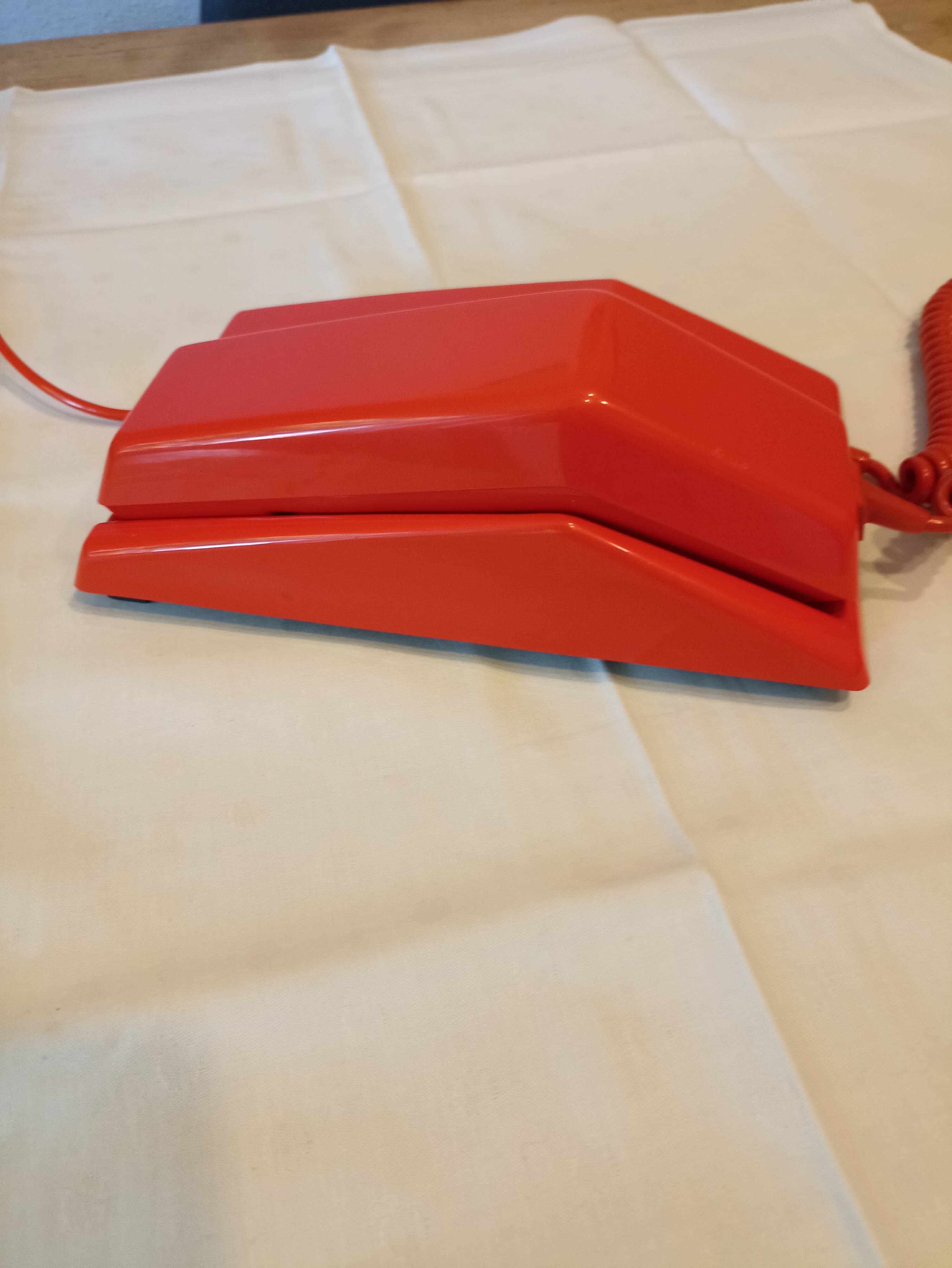 Orange vintage phone