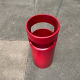 Red German umbrella stand in mid-century modern space style, 1960s.
