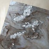 Mid-century coffee table natural stone chrome 1960s Netherlands