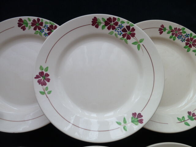 Set of 6 flat plates Orchies Moulin des Loups Irma model