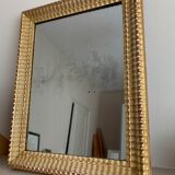 Carved and gilded wooden mirror  44x56cm