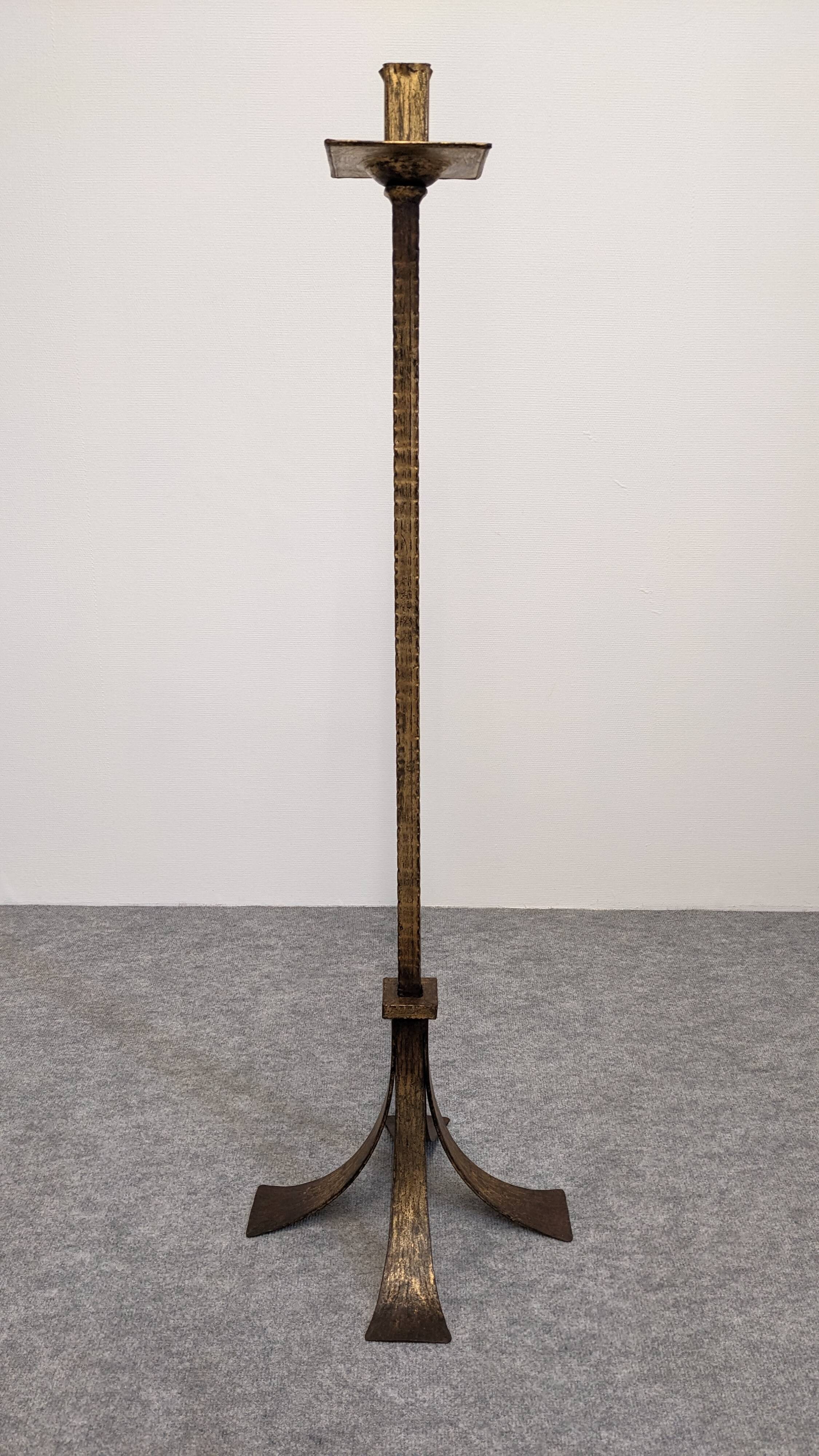 Bougeoir Brutaliste en Bronze par Heinz Goll, 1970s en vente sur