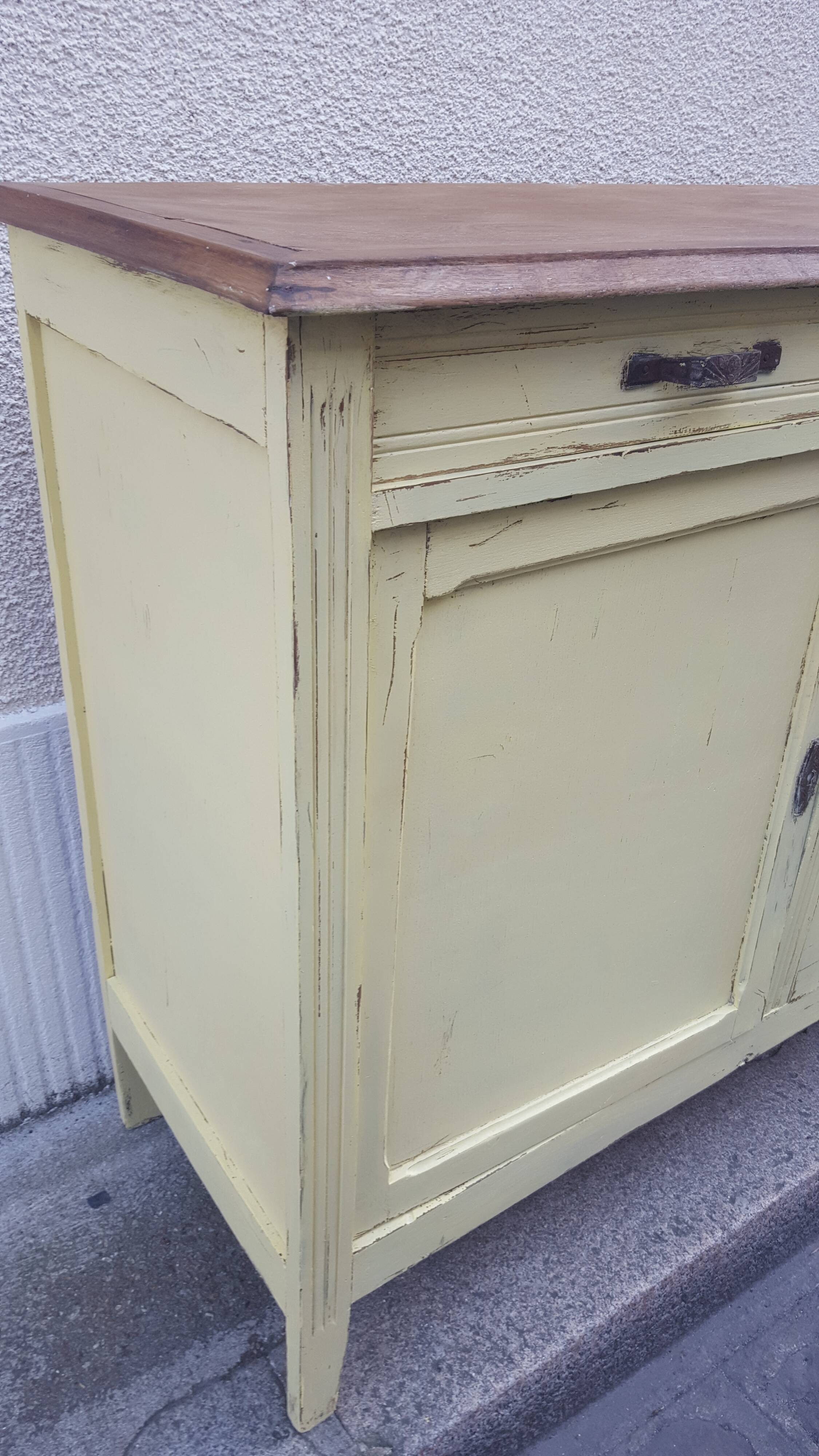 Parisian buffet patina yellow pastel