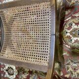 Fauteuil curule , assise cannée