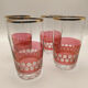 4 crystal glasses