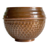 CACHE-POT par VILLEDIEU Cuivre à Patine Vintage