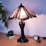 Tiffany style lamp, stained glass, art nouveau