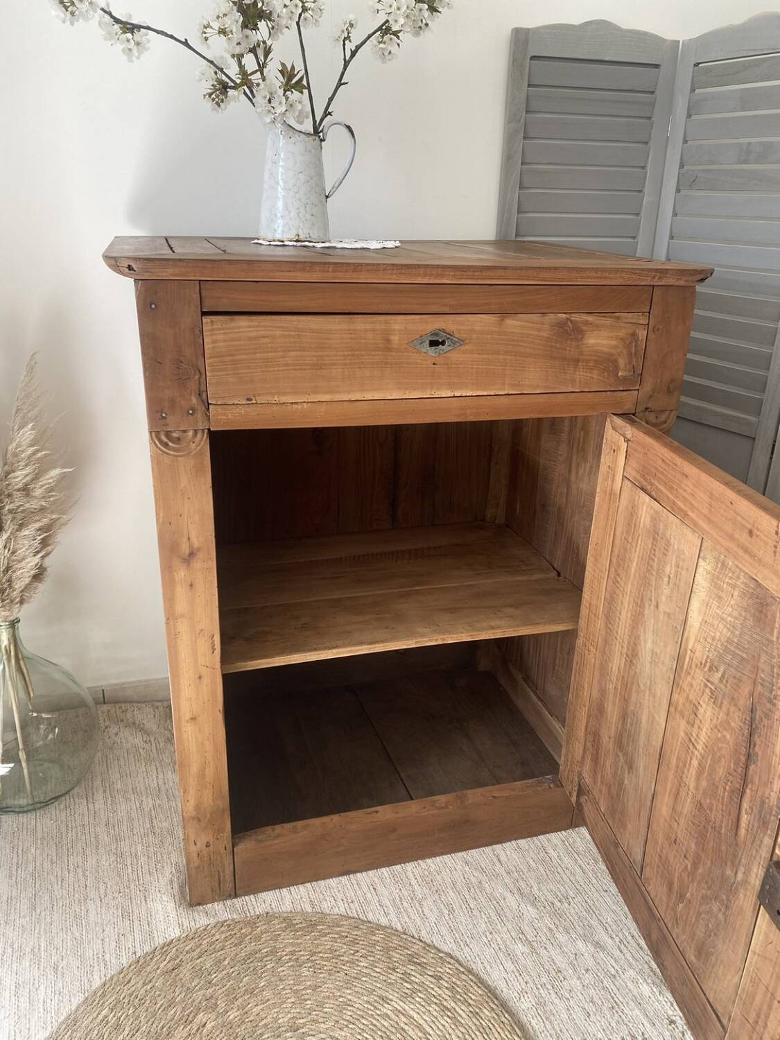 Rustic buffet, jam jar